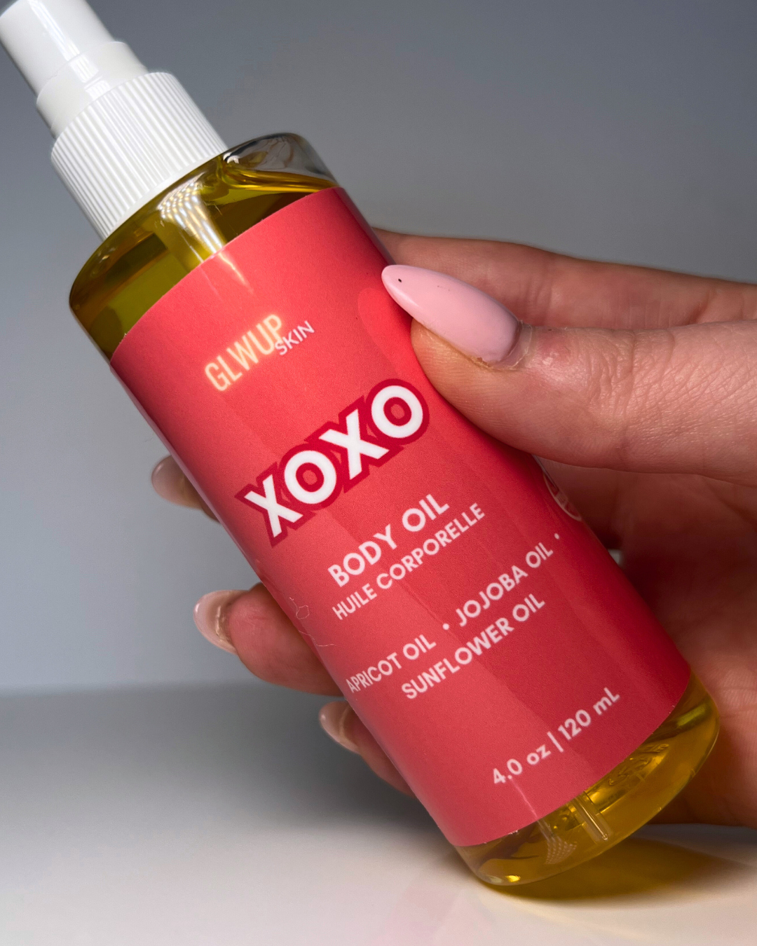 cherry almond body oil, body oil, gourmand body oil, xoxo body oil, scented body oil