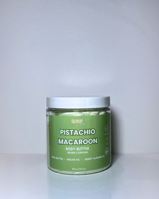 body butter,, whipped body butter, gourmand body butter, pistachio macaroon body butter