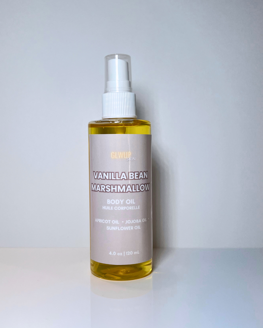 vanilla body oil, vanilla bean marshmallow, vanilla marshmallow body oil, gourmand body oil